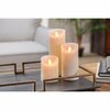 L & L Gerson LED Bisque Flameless Pillar Candle Indoor Christmas Decor 44610